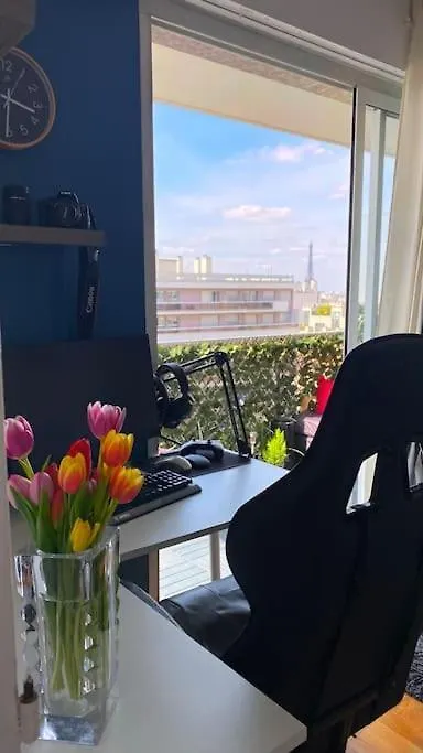 Apartment Nice Loft With Romantic View Over The Eiffel Tower Paris France