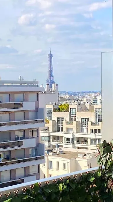 Apartment Nice Loft With Romantic View Over The Eiffel Tower Paris